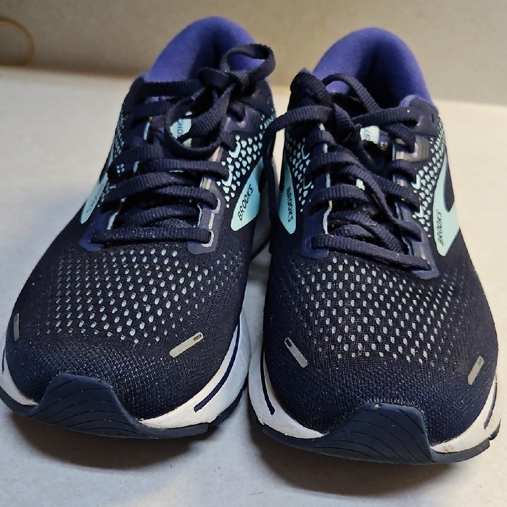 Brooks Ghost 14 Womens Sz 11 Med Blue White Athletic Shoes - Picture 8 of 10